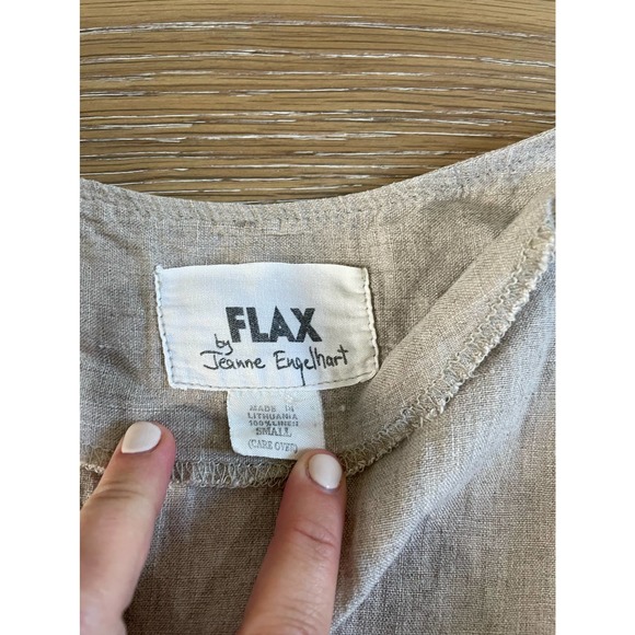 Flax by Jeanne Engelhart Linen Vest Tank Top Women's Small Button Up - Picture 4 of 9